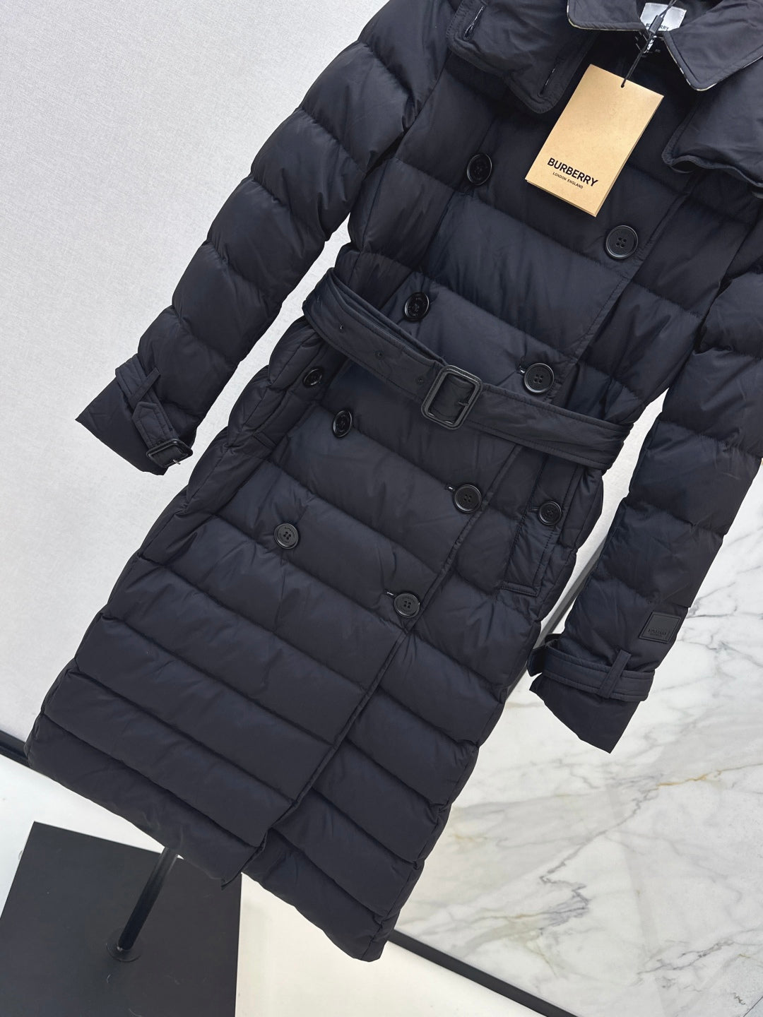 Bur New Double-breasted hooded down jacket