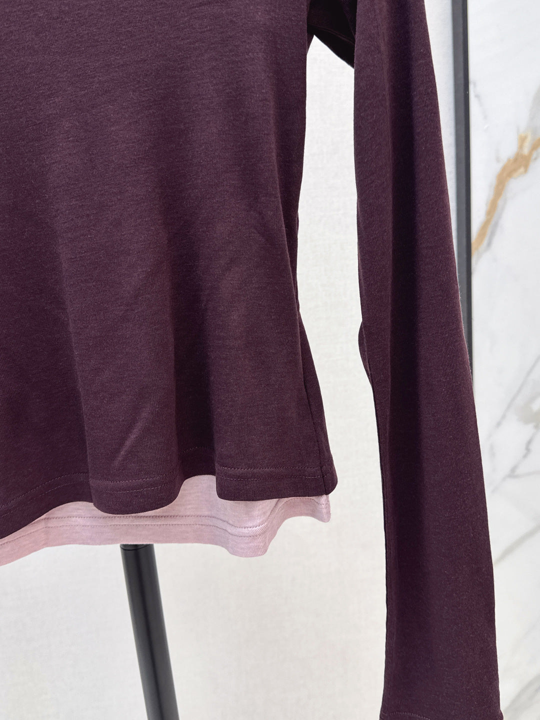 Miu New Fake two-piece design bottoming shirt