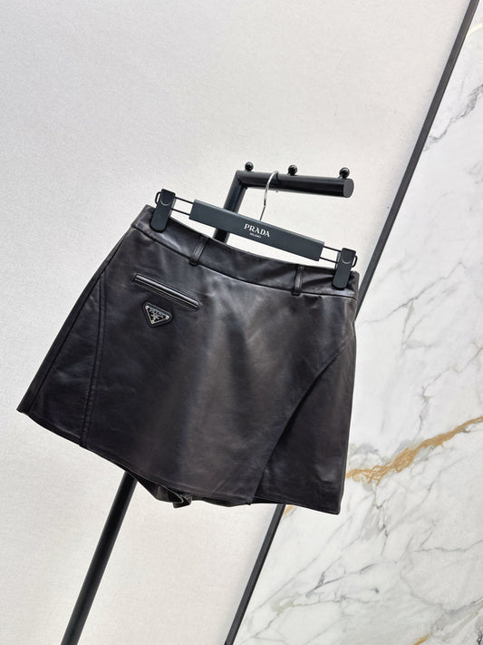 Pra NEW lambskin leather skirt