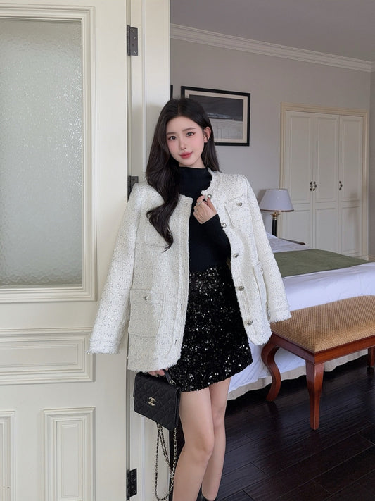 Chan NEW Woven goose down jacket