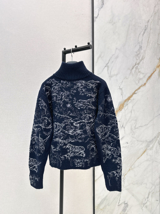 CD NEW Knitted zip-up jacket