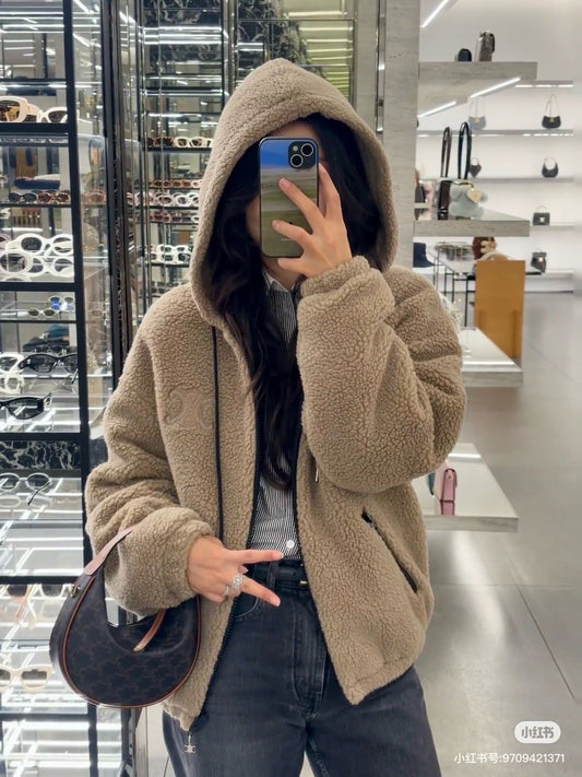 Ce1i NEW Hooded fleece jacket