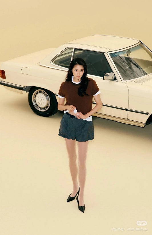 Pra NEW Cashmere short-sleeved sweater