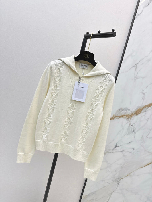 Chan NEW zip knitted sweater