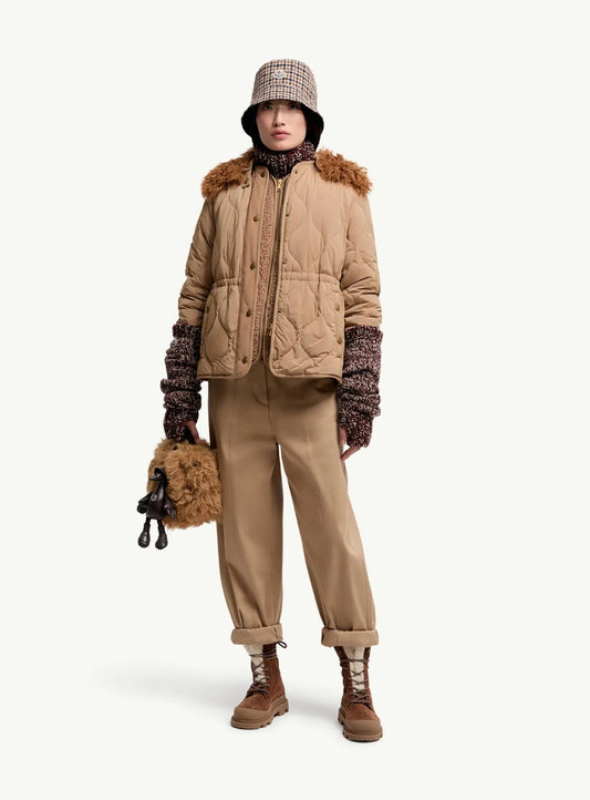 Monc NEW Teddy bear vest + drawstring down jacket set