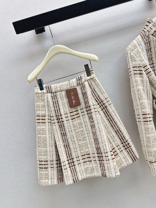 Loro NEW checked tweed skirt