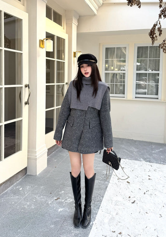 Max NEW wool jacket with shawl