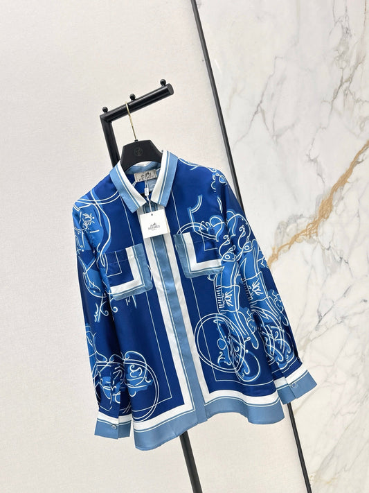 Herm NEW print silk shirts