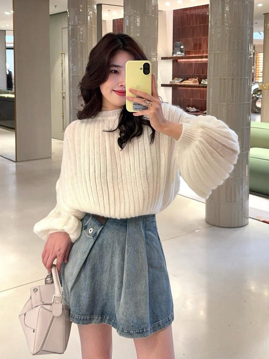 Loe NEW lantern sleeve sweater