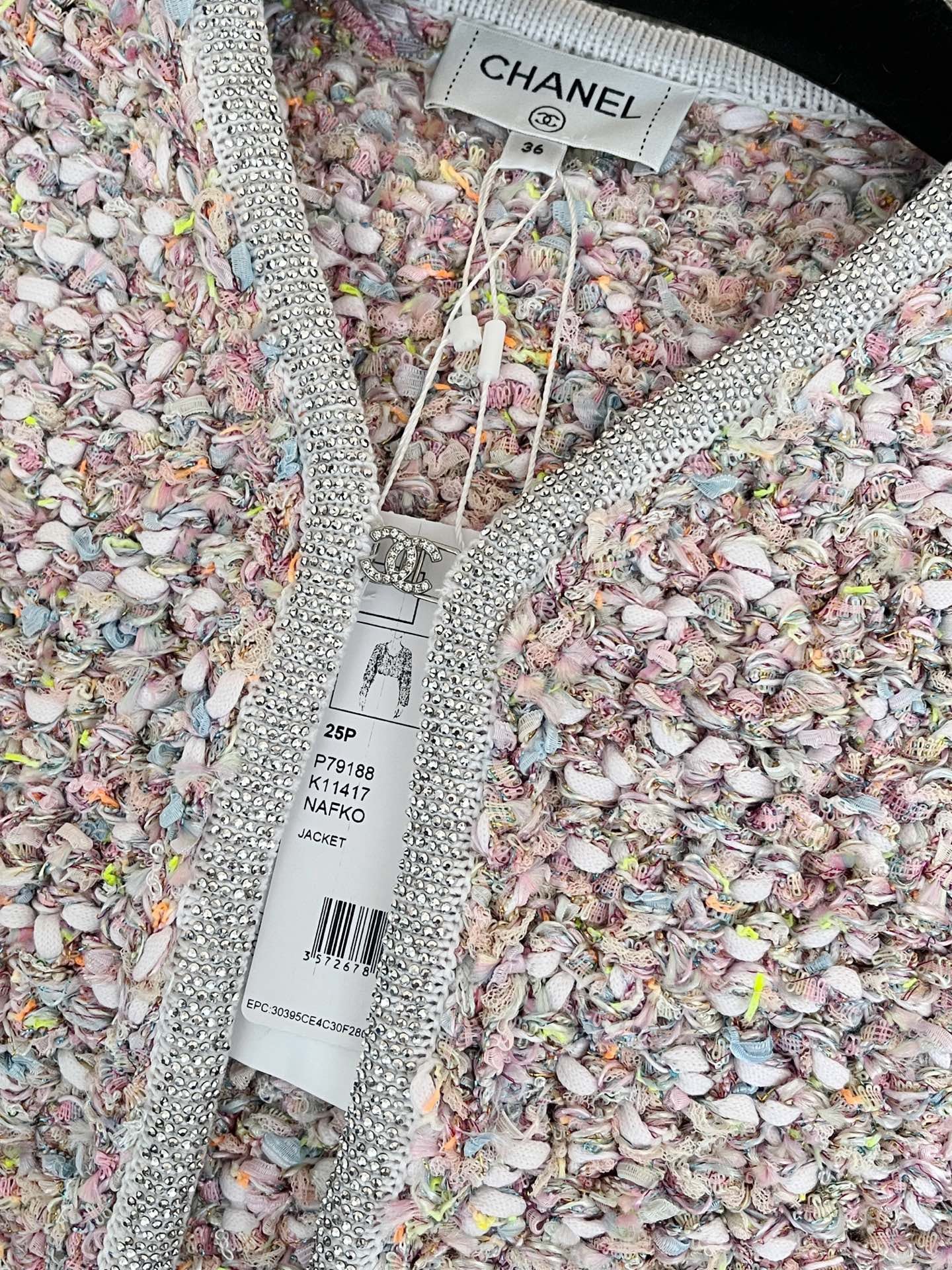 Chan's new tweed knit cardigan