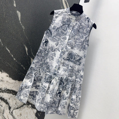 CD NEW printed sleeveless dress