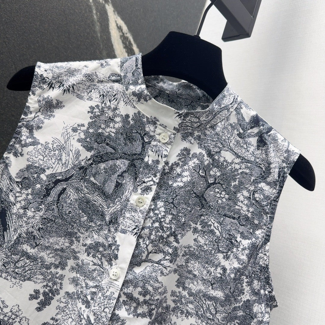 CD NEW printed sleeveless dress