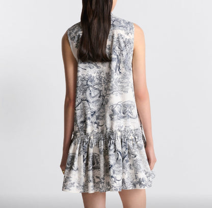 CD NEW printed sleeveless dress