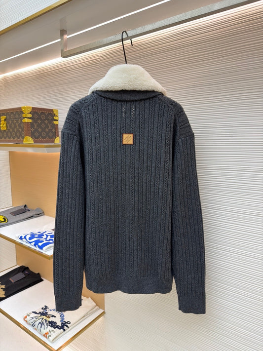 Louis' new wool knit jacket