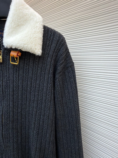 Louis' new wool knit jacket