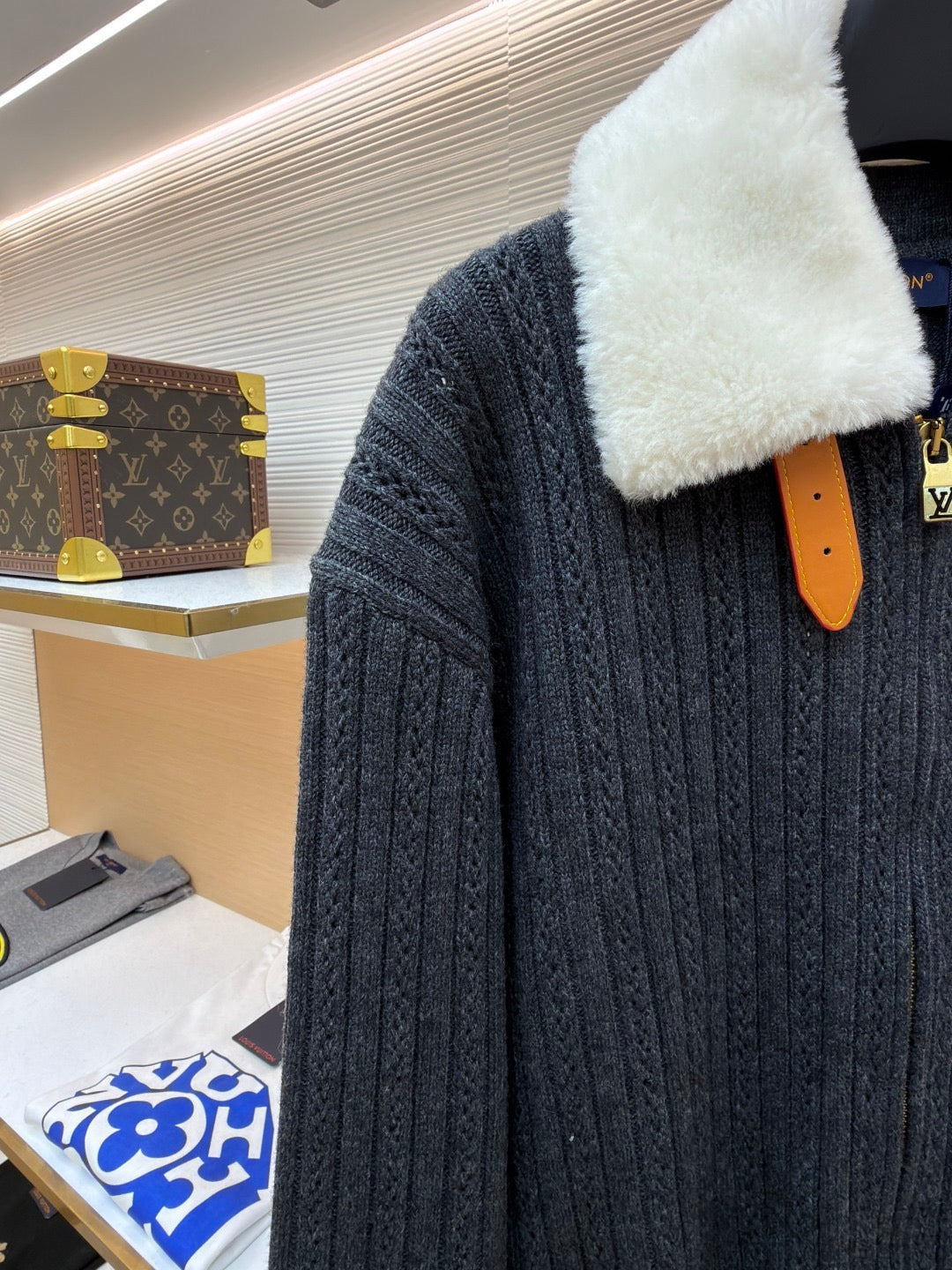 Louis' new wool knit jacket