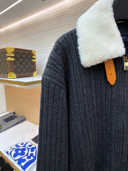 Louis' new wool knit jacket