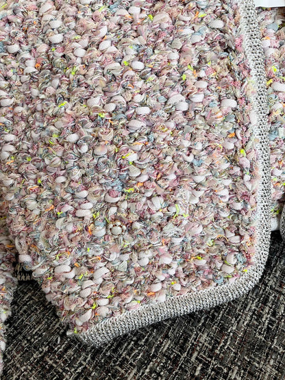 Chan's new tweed knit cardigan