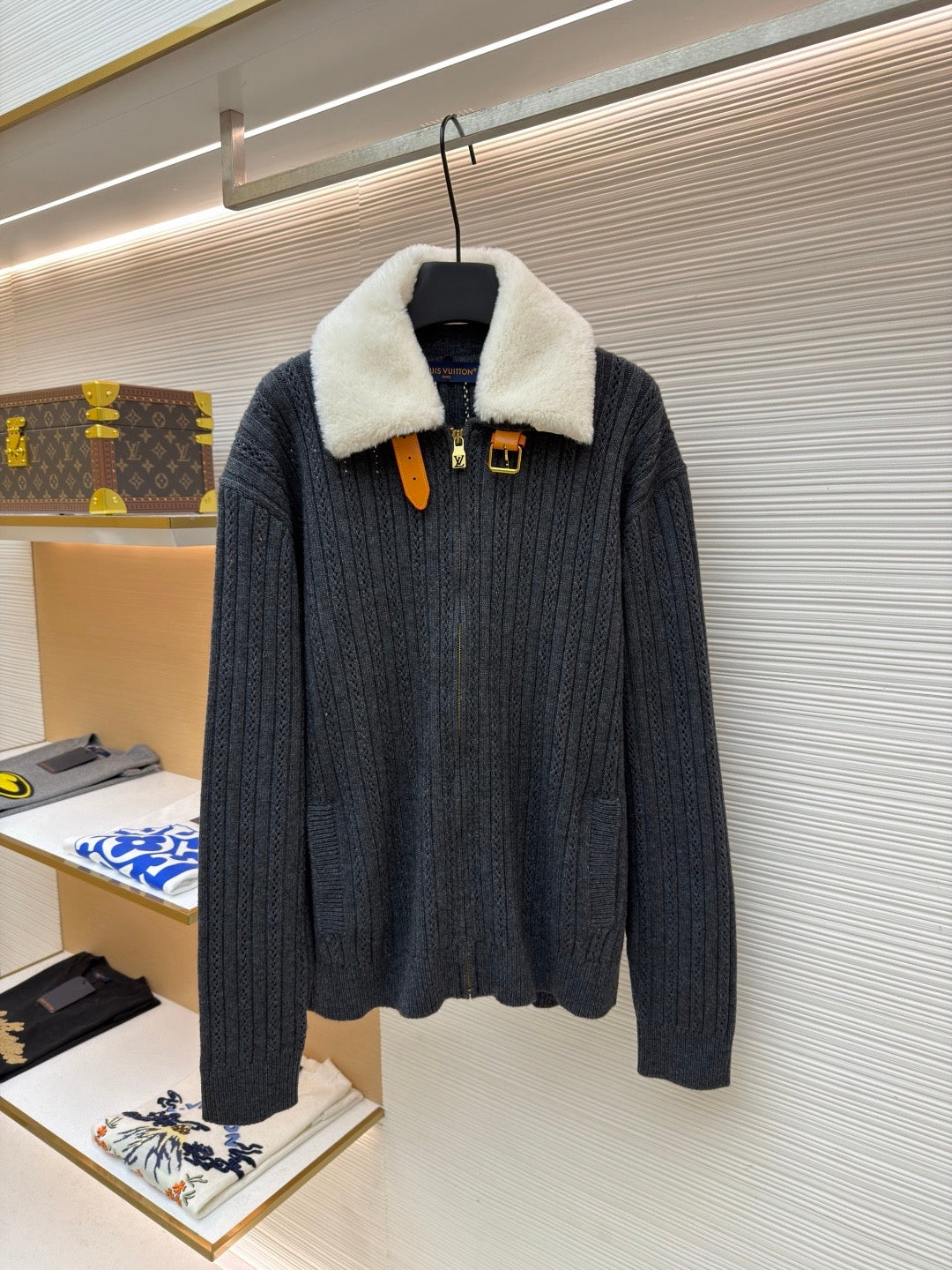 Louis' new wool knit jacket