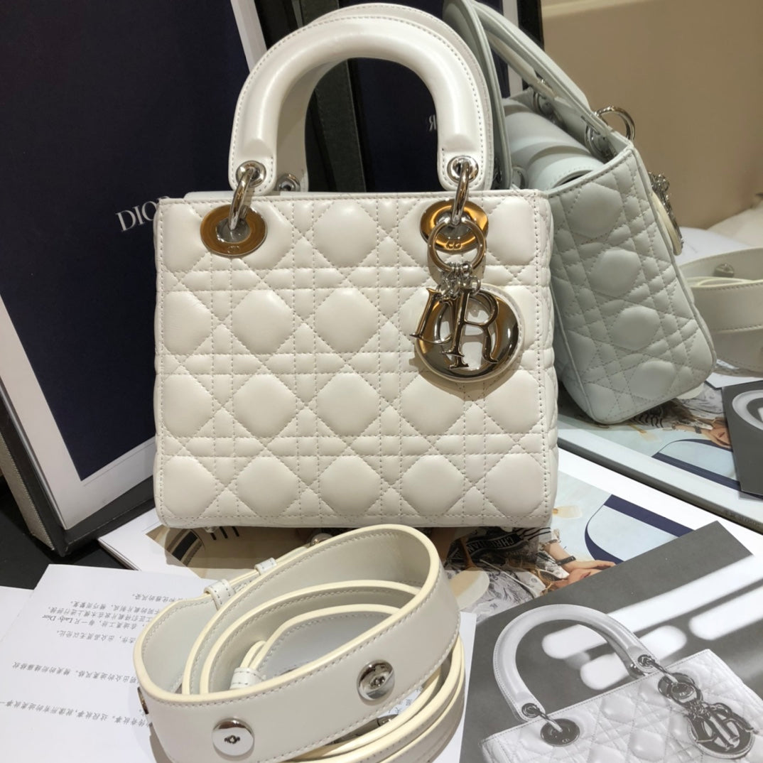 DO Mini Lady Bag Latte Cannage Lambskin