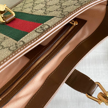 GC Jackie1961 Beige/ebony GG Supreme canvas, with brown leather trim