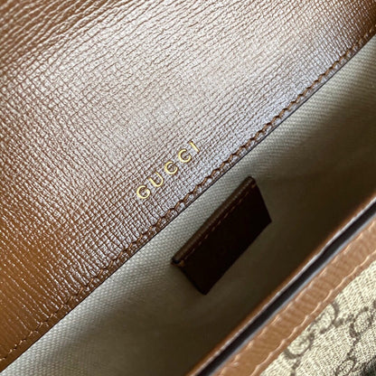 GC Horsebit 1955 mini shoulder bag Beige and ebony