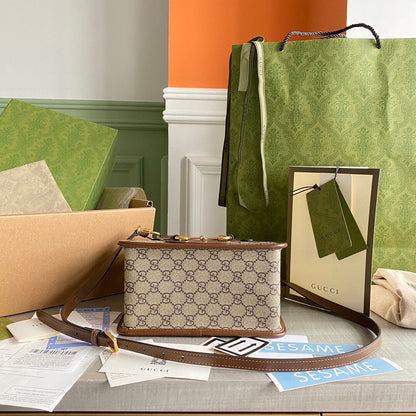 GC Horsebit 1955 Mini shoulder bag Beige and ebony