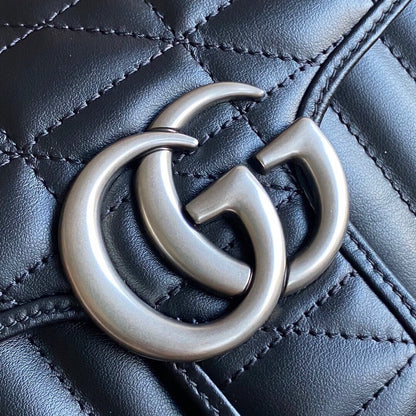 GC GG Marmont small shoulder bag Black / White / Dusty Pink / Gray Blue