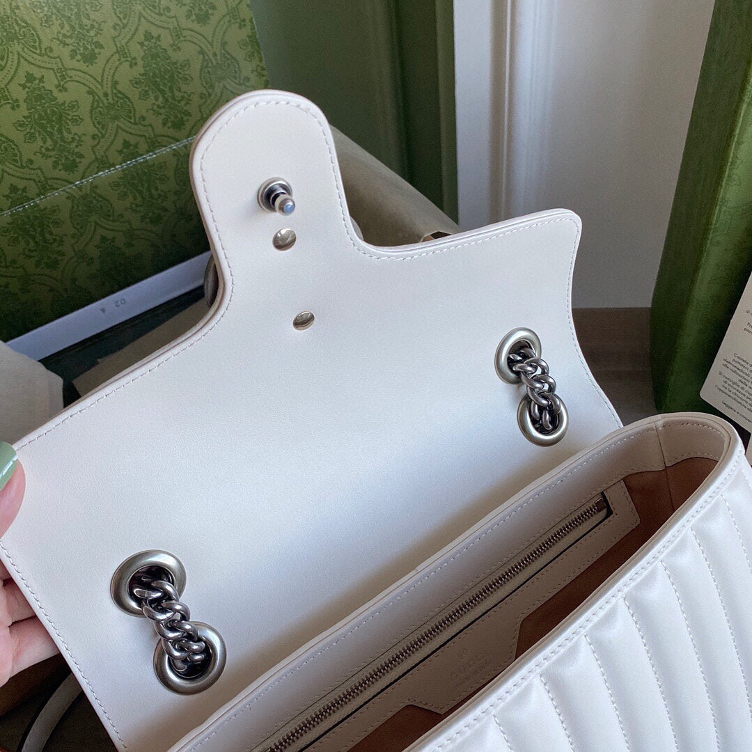 GC GG Marmont small shoulder bag Black / White / Dusty Pink / Gray Blue