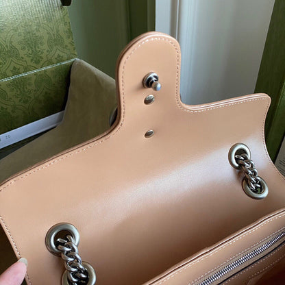 GC GG Marmont small shoulder bag Black / White / Dusty Pink / Gray Blue