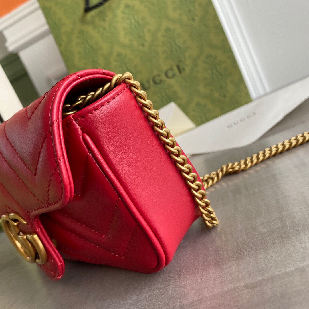 GC GG Marmont super mini bag Black / White / Red / Gray Blue