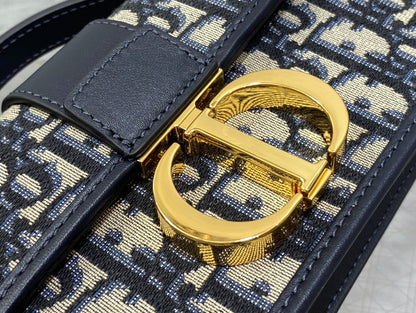 DO Miss Montaigne Mini Bag Blue Dior Oblique Jacquard