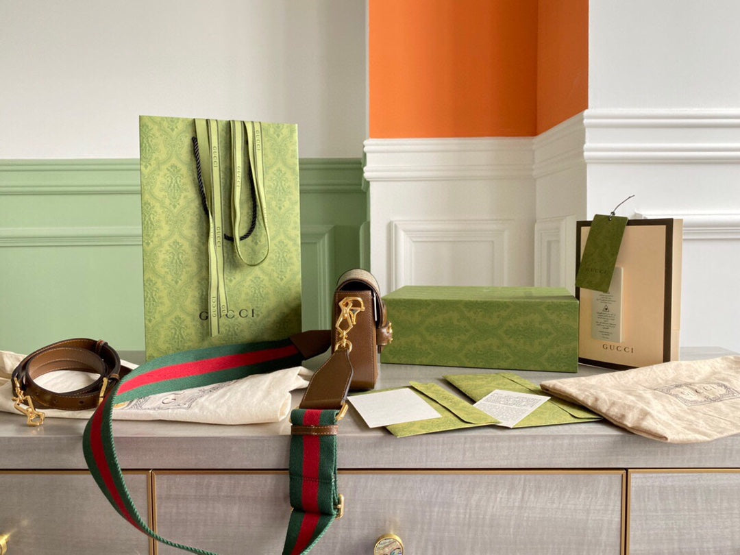 GC Horsebit 1955 small shoulder bag Beige and ebony