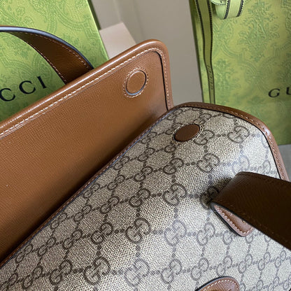 GC Horsebit 1955 Mini shoulder bag Beige and ebony