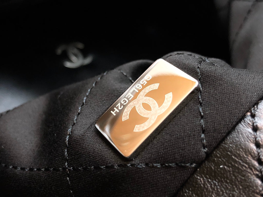 C* 22bag garbage bag♥ black with silver lettering