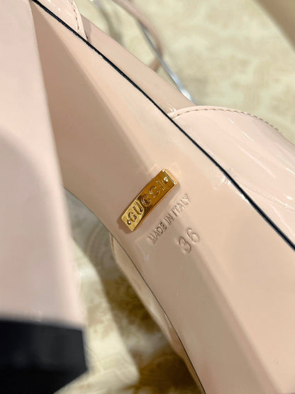 G* New high heels with crystal diamond double G buckle