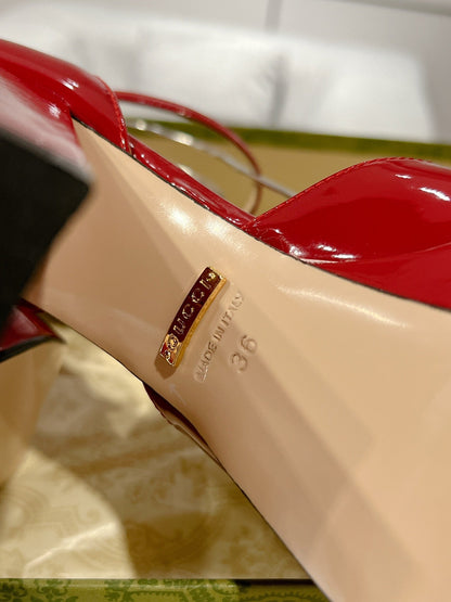 G* New high heels with crystal diamond double G buckle