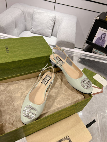 G* New Crystal Diamond Double G Buckle