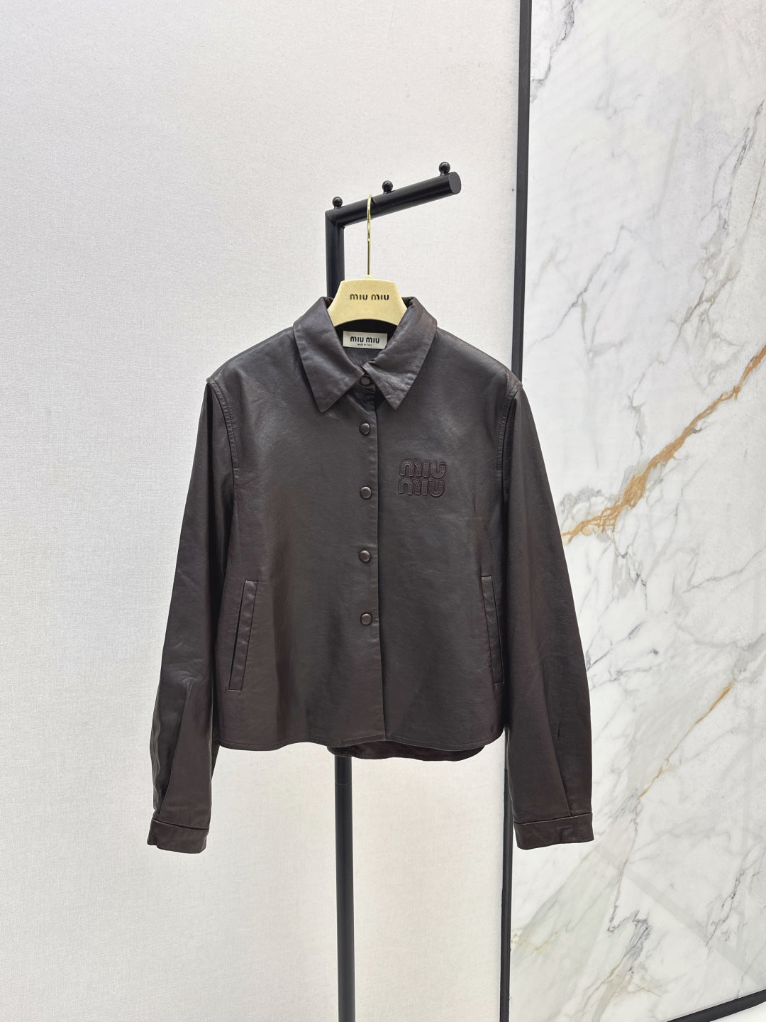 Miu 25fw motorcycle jacket
