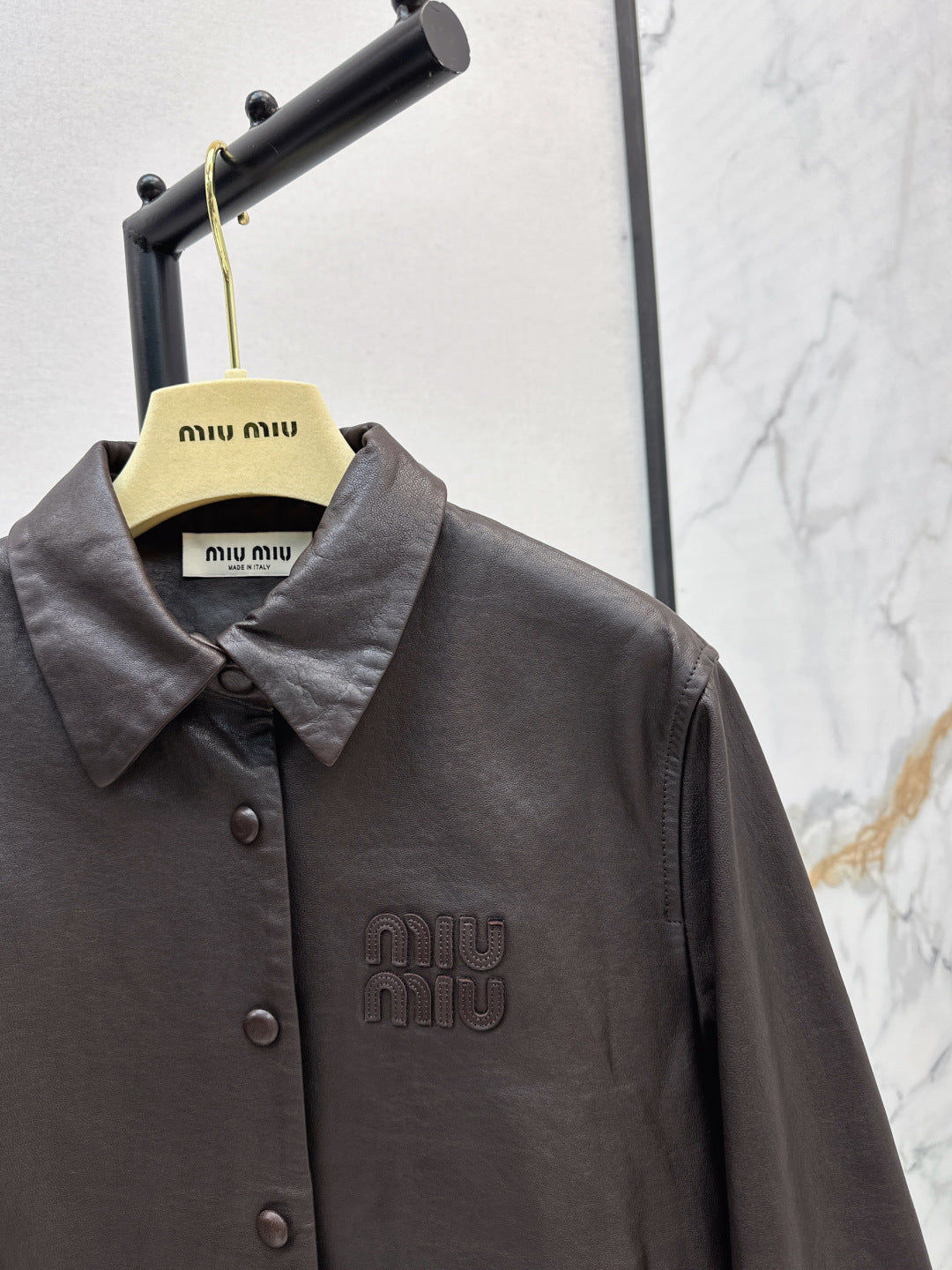 Miu 25fw motorcycle jacket