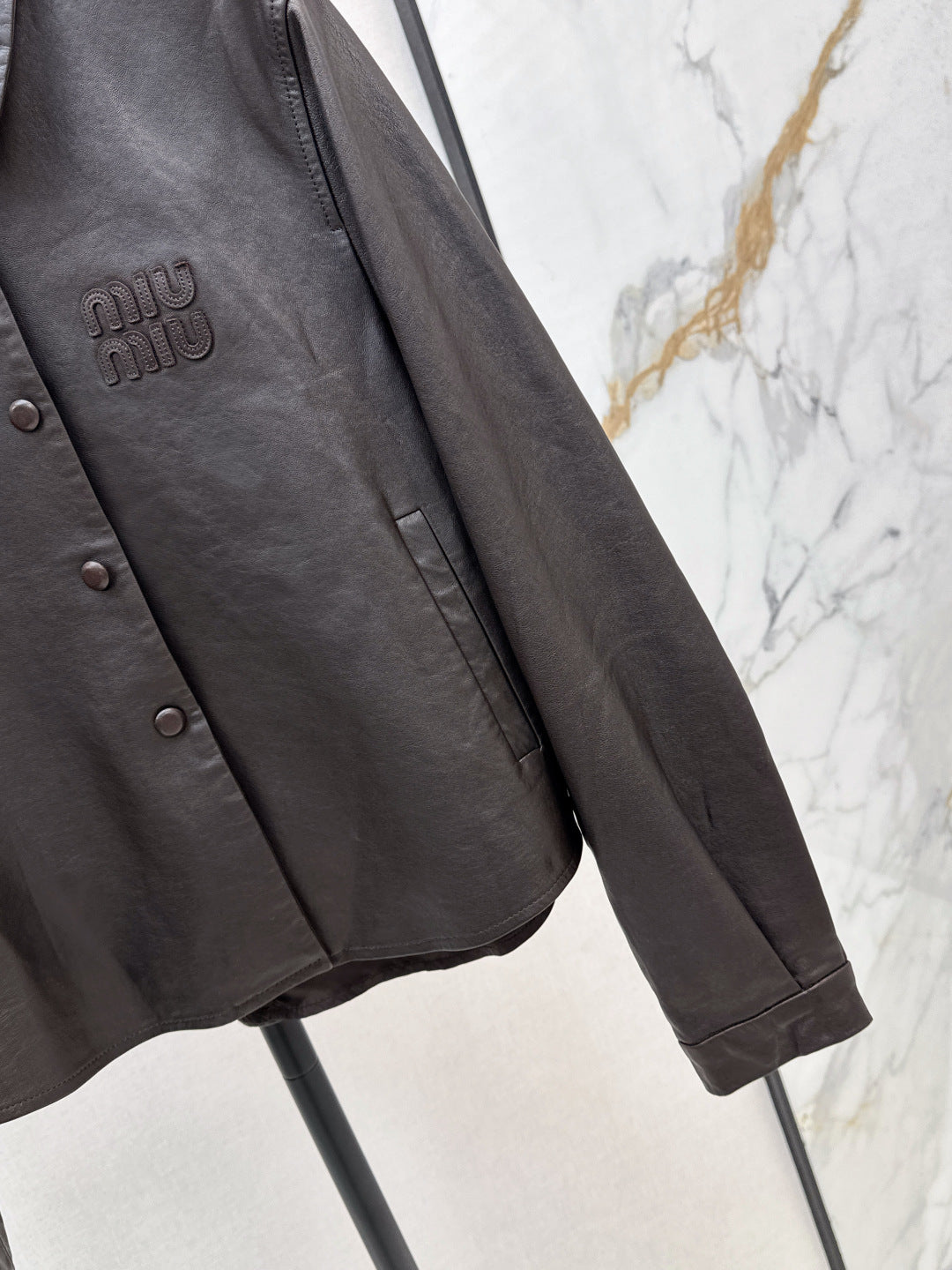 Miu 25fw motorcycle jacket