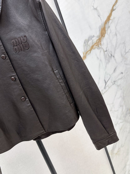 Miu 25fw motorcycle jacket