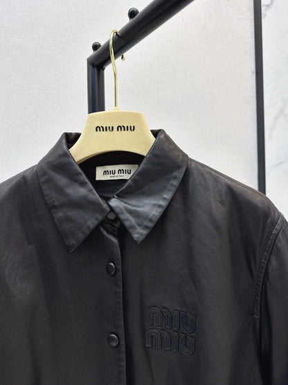 Miu 25fw motorcycle jacket