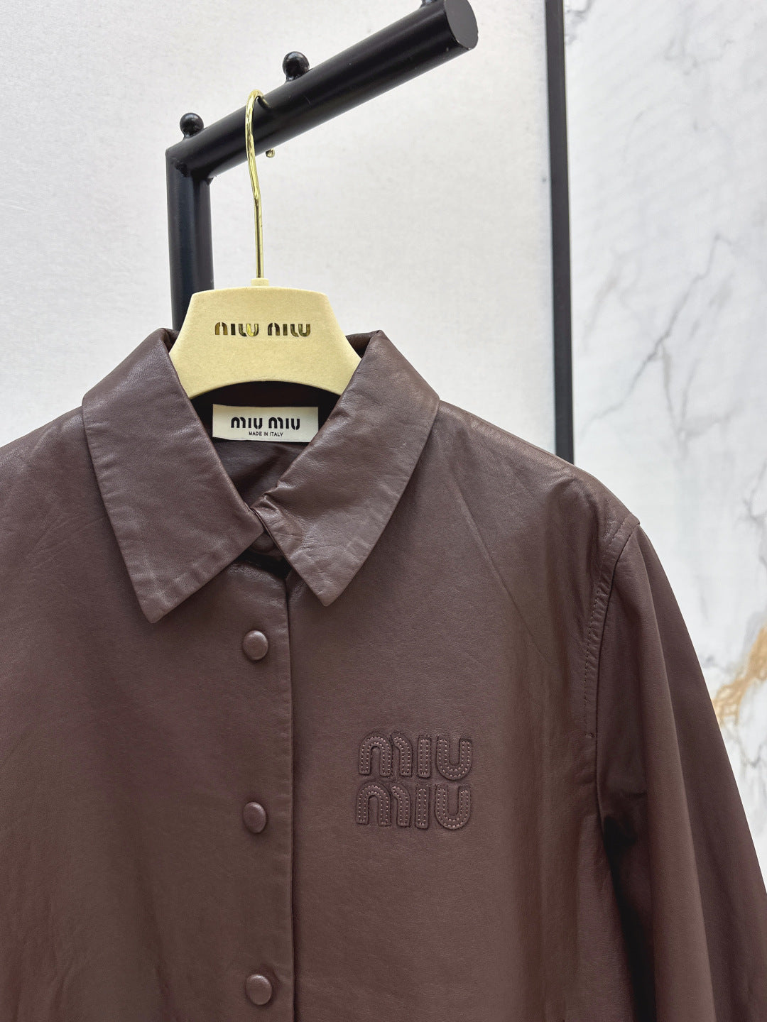 Miu 25fw motorcycle jacket