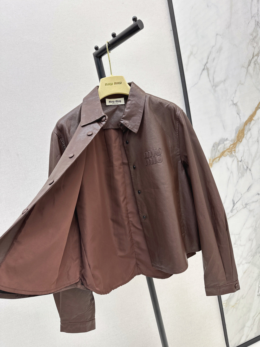 Miu 25fw motorcycle jacket