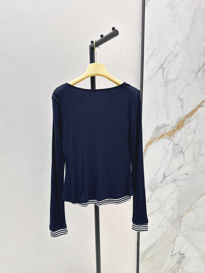 Chan New Striped bottoming shirt