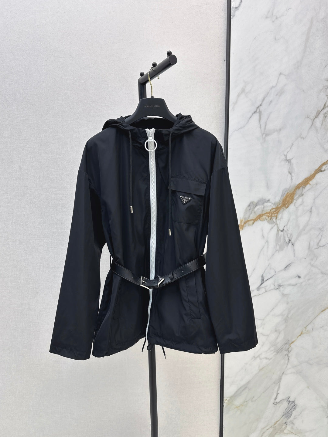 Pra New hooded drawstring jacket