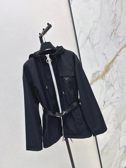 Pra New hooded drawstring jacket