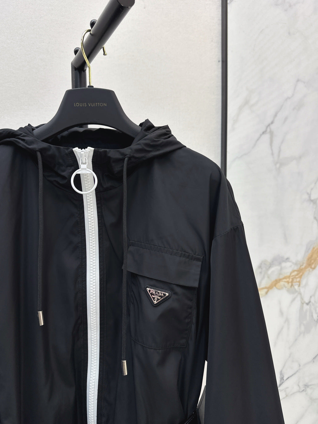 Pra New hooded drawstring jacket