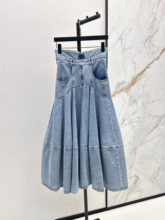 Zimm New Long denim skirt